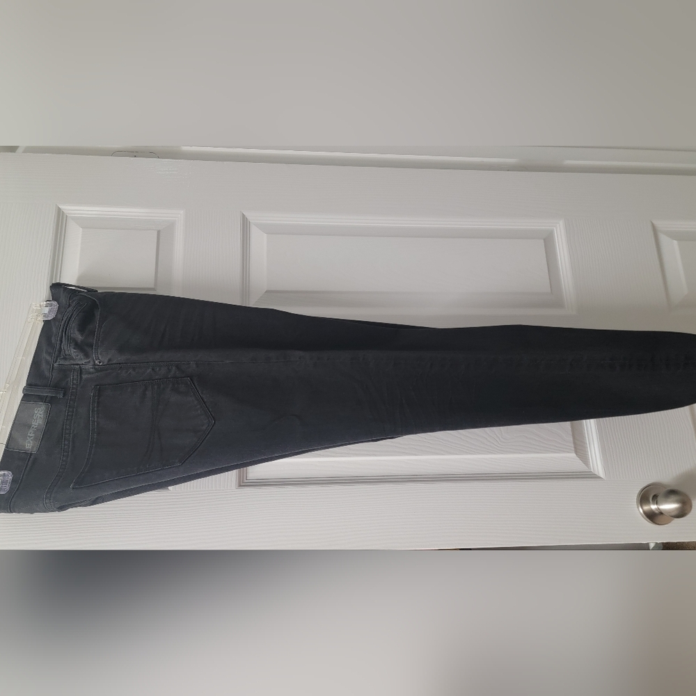 Express Black Slouchy Slim Fit Jeans